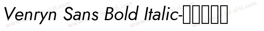 Venryn Sans Bold Italic字体转换